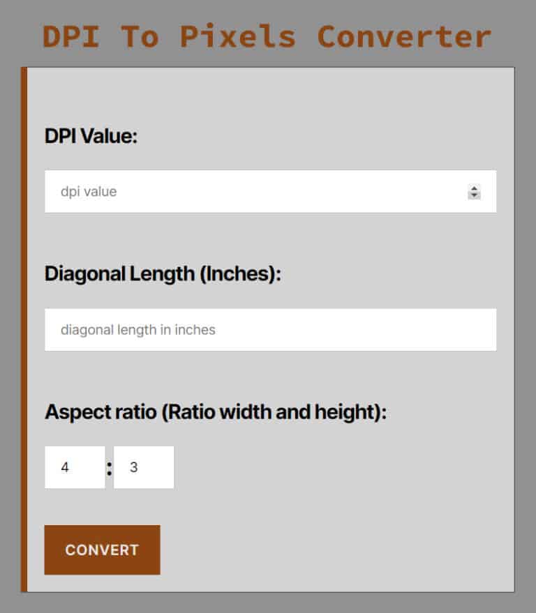aspect ratio calculator diagonal