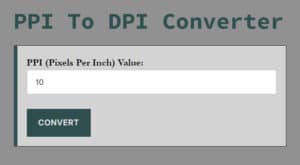 PPI To DPI Converter